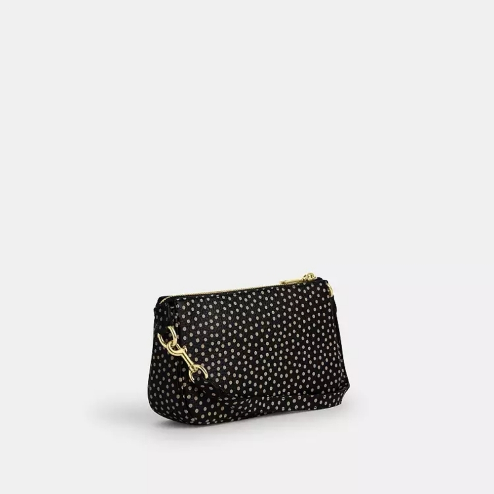New! ⚜️ Coach Nolita 19 In Black and White Polka Dot Mini Bag ☪ - Picture 2 of 8